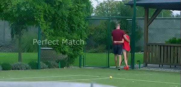  MrSkin.Club Tera Link and Ricky Rascal get their morning workout by playing tennis together